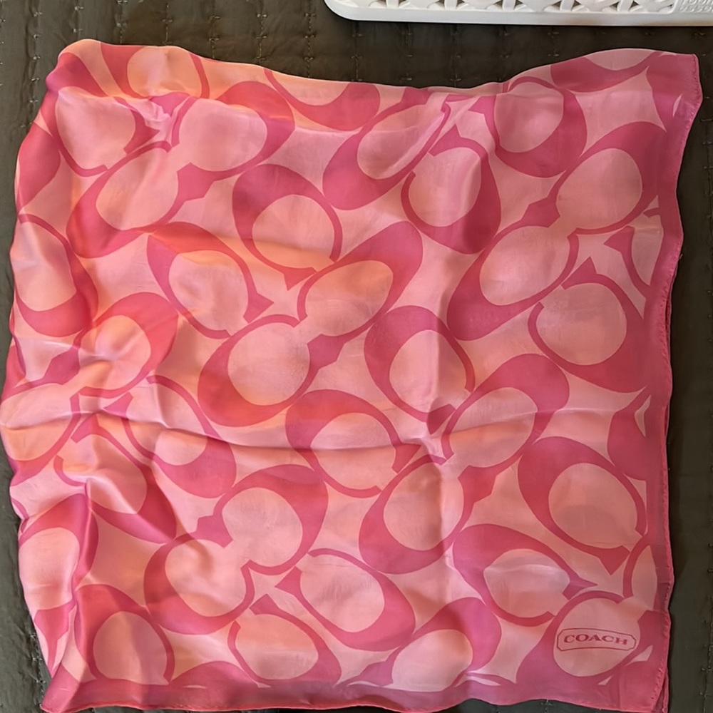 Coach silk scarf with dust bag
